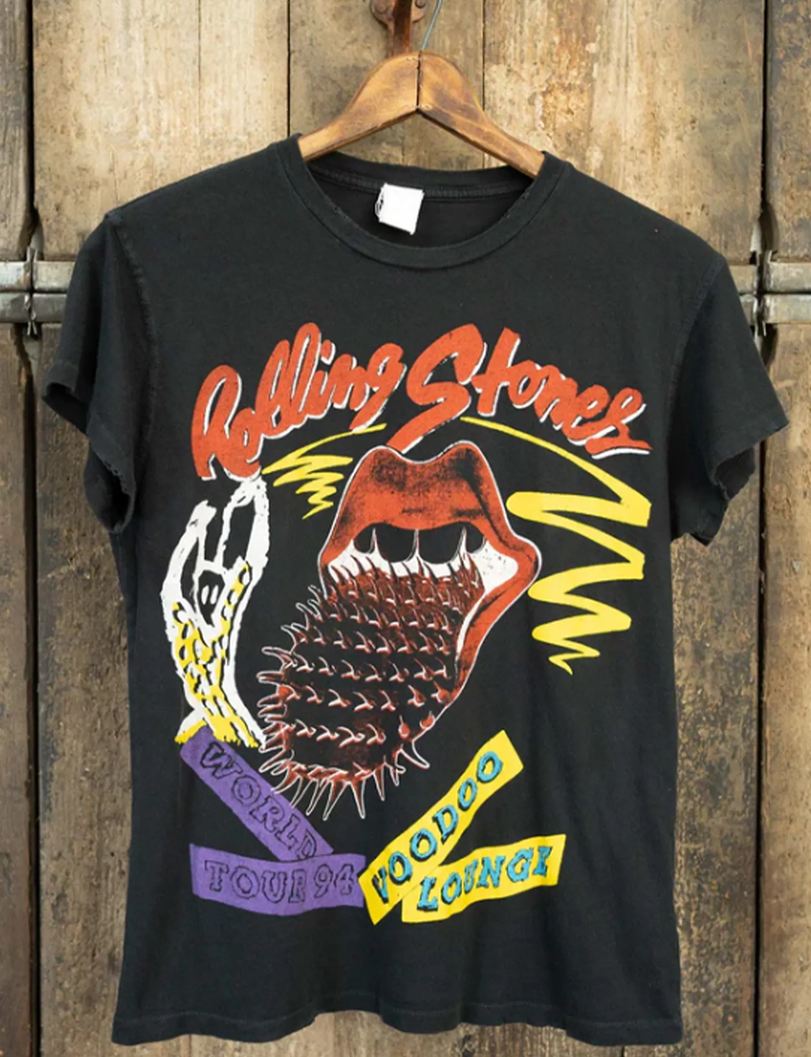 Rolling Stones Voodoo Lounge Tee, Coal Pigment futuristic
