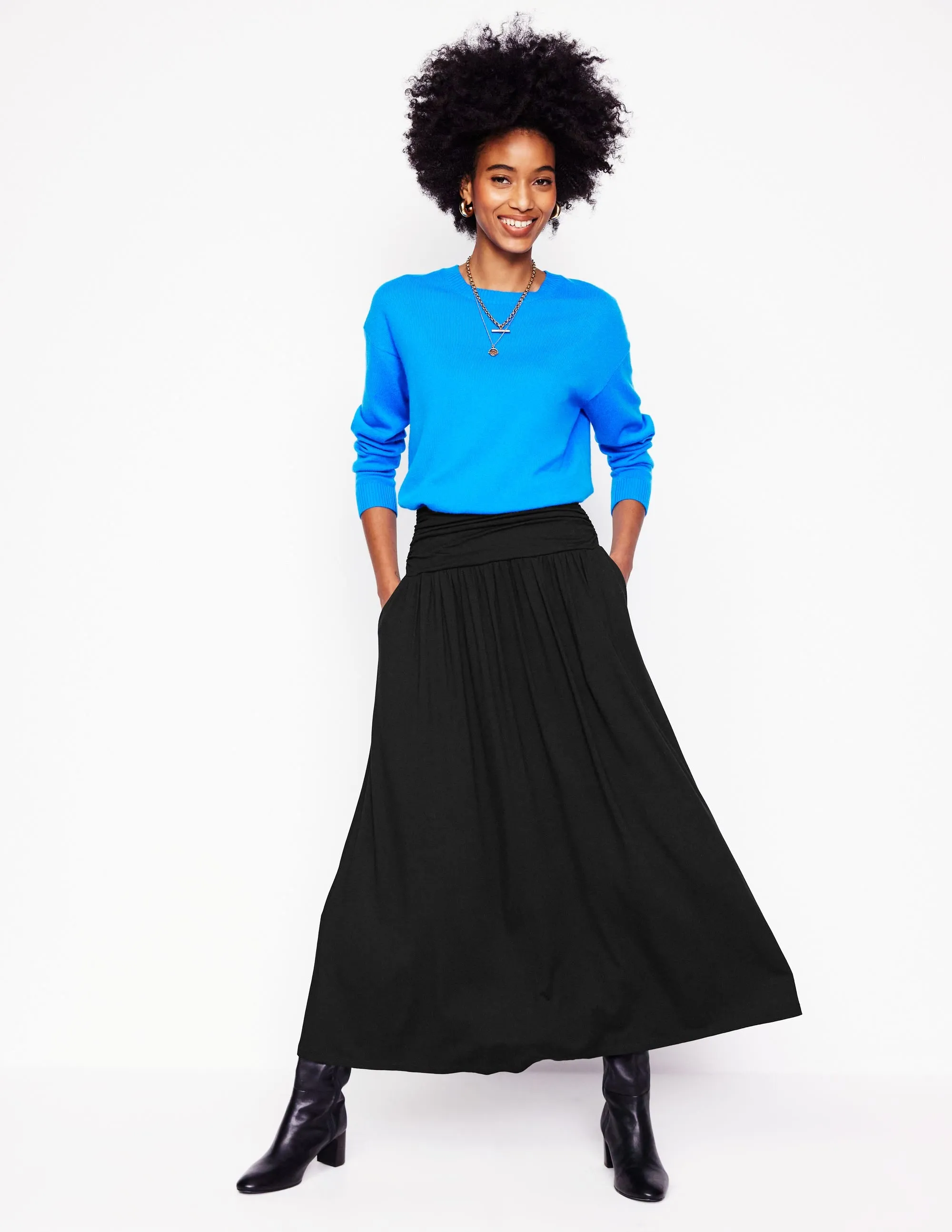Rosaline Jersey Skirt-Black Everyday Essential Sharp Look