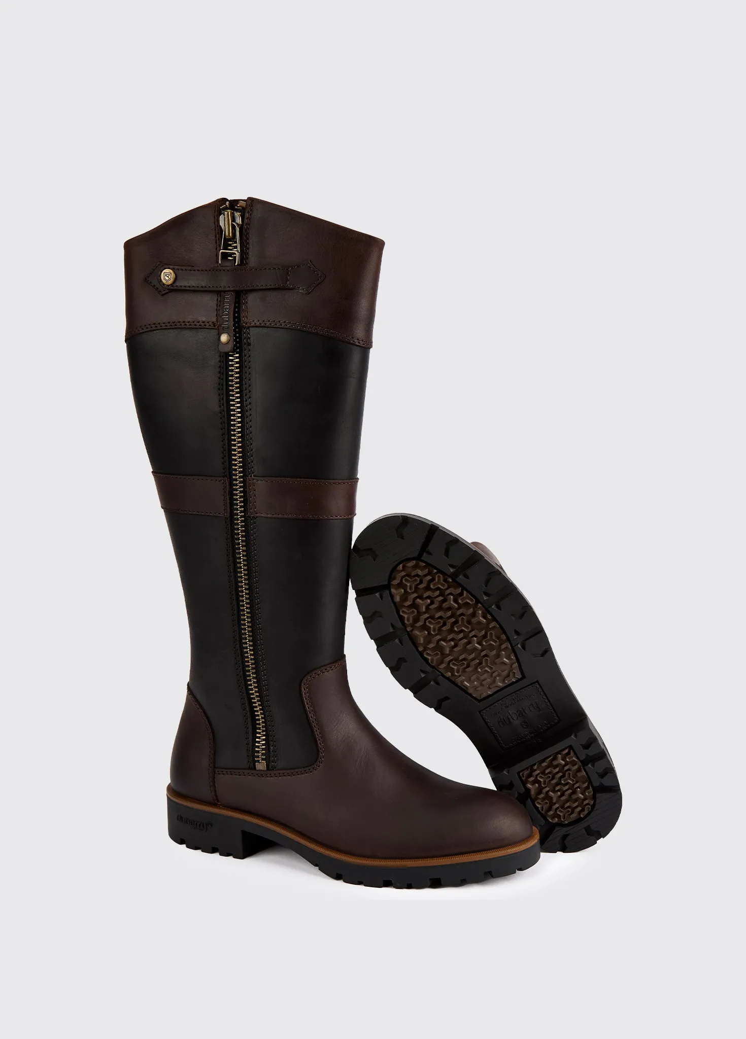 Stable Ankle Mud Resistant Daily Walks Roundstone  Ladies' Country Boot - Black/Brown