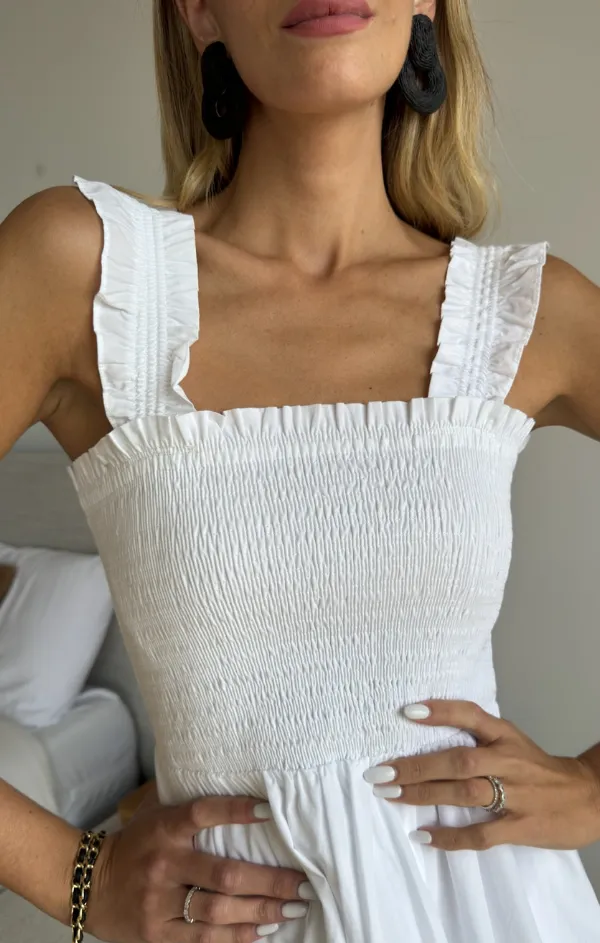 Art Event Event Perfect Ruffle Strap Smocked Mini