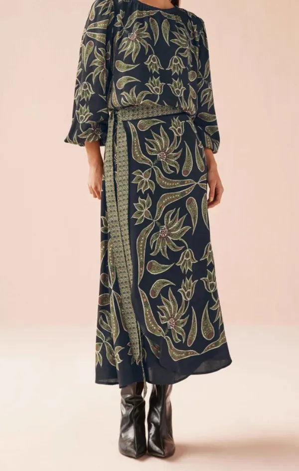 Nalini Wrap Skirt Removable Belt