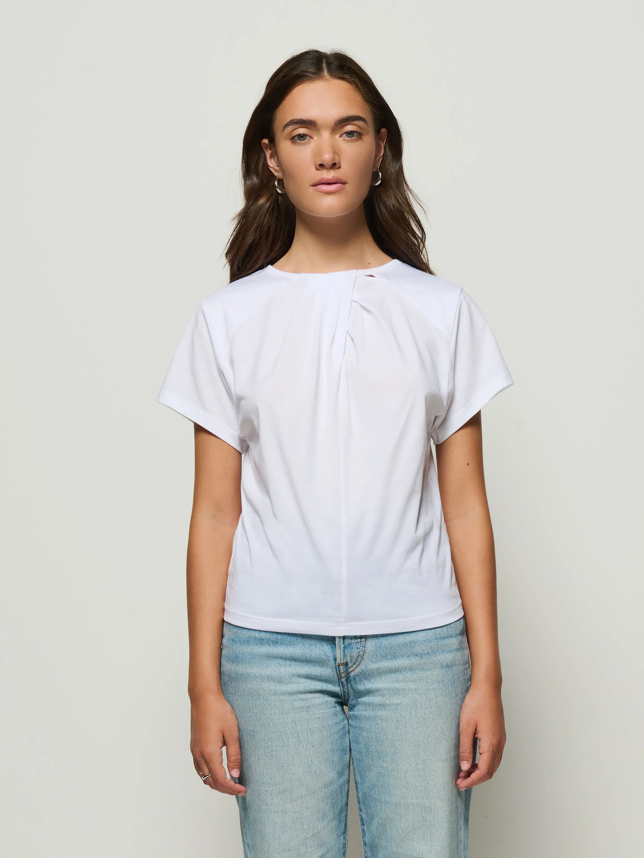Salonie Pleated Tee Casual Comfort Wear Layered Comfort