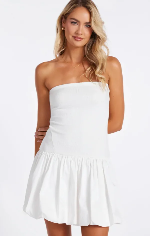 Saylor Bubble Mini Dress Flattering Waist Fit