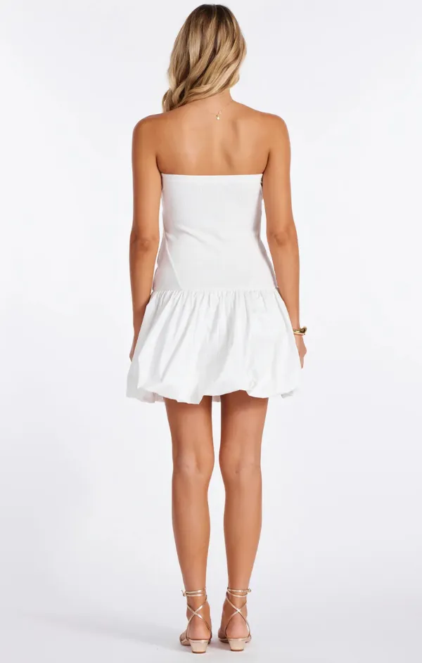 Saylor Bubble Mini Dress Mid Season Drawstring-Waist