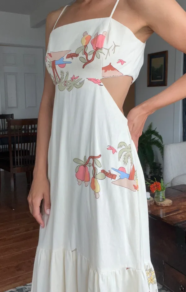 Scenes Printed Midi Dress Essential Piece