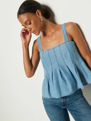 Dove Pleated Tank Sports Apparel