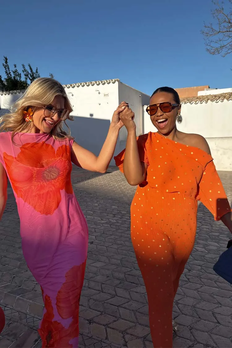 Orange Tilly Dress Chic Tailoring Design