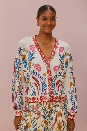 All-Day Use Cream Romantic Lightness Knit Cardigan