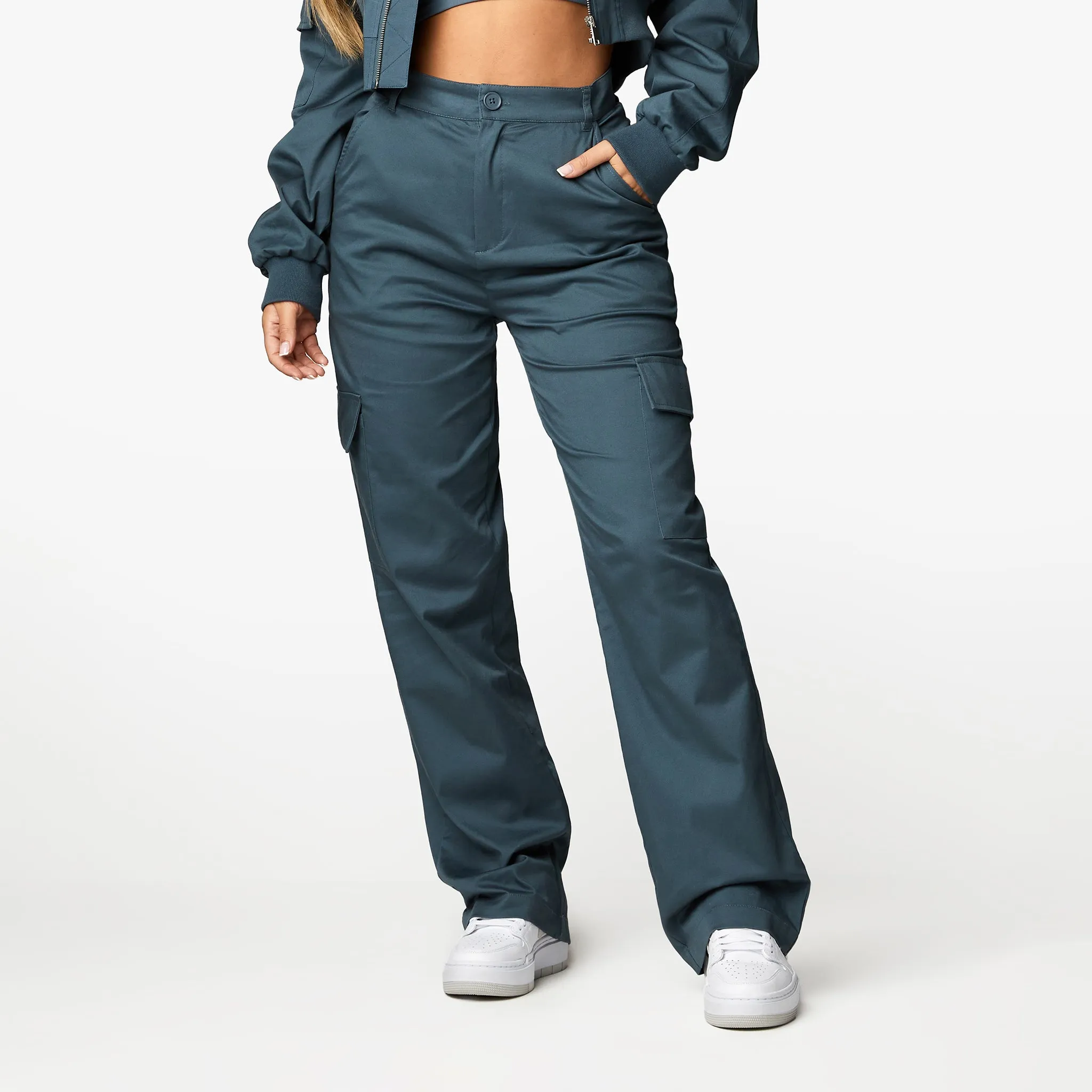 Gym King Woven Cargo Pant - Storm Blue Comfort Waist