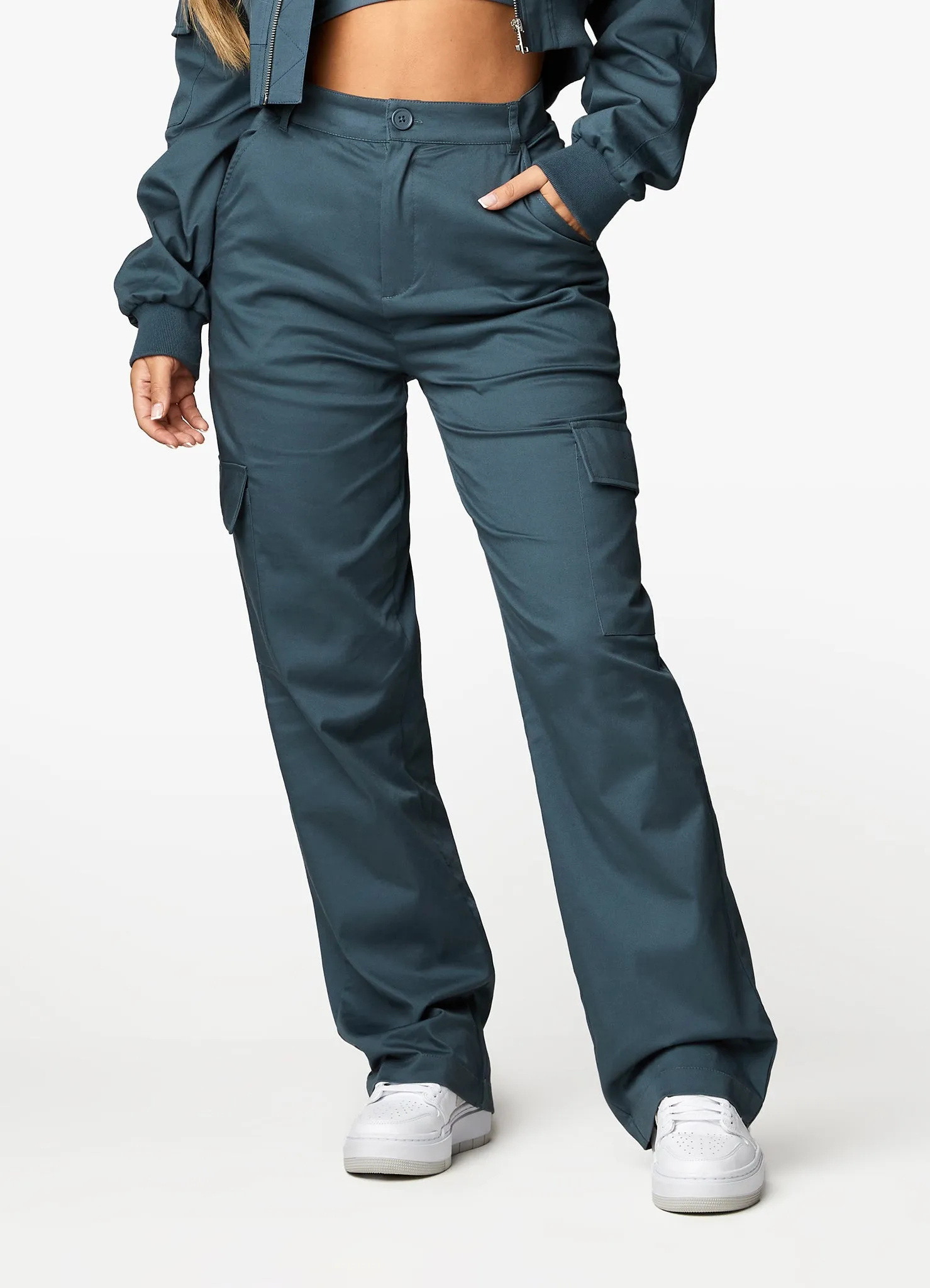 Gym King Woven Cargo Pant - Storm Blue LightweightConstruction Soft Finish