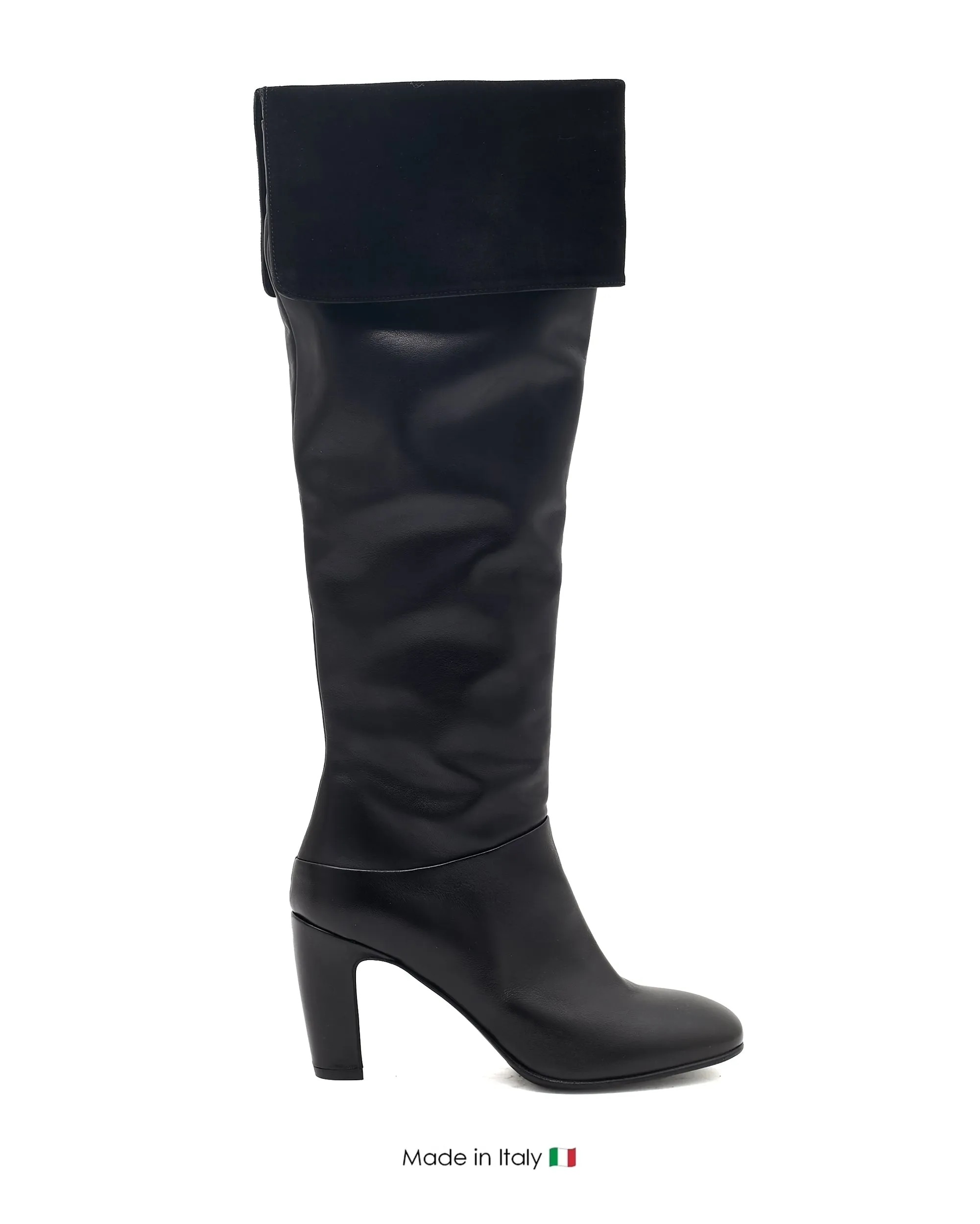 Indy Black Leather Multi directional traction