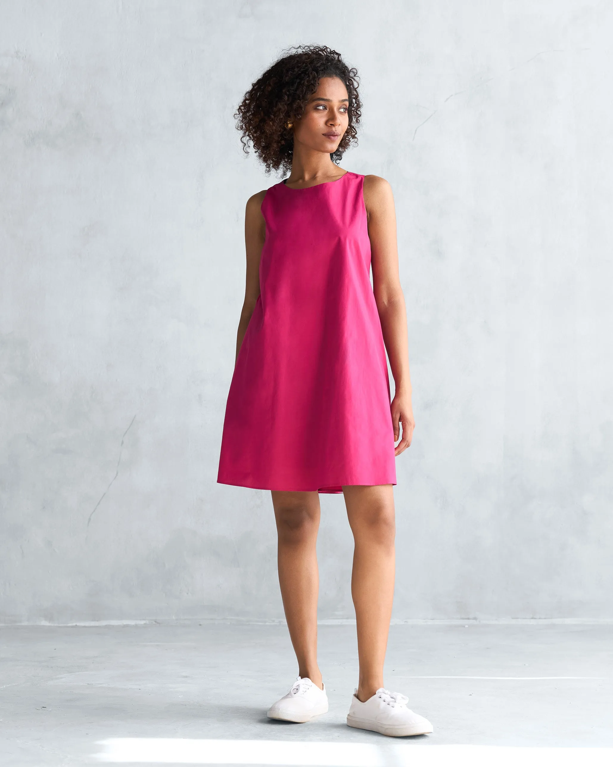 Clean Outfit Short Racerback Dress - Berry