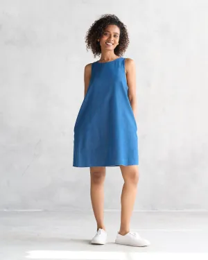 Effortless Touch Short Racerback Dress - Blue