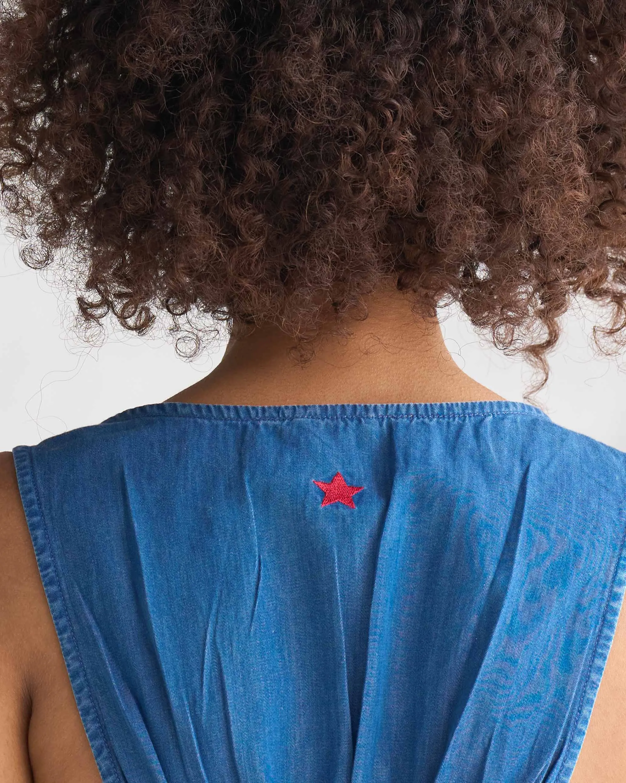 Mood Friendly Bright Mood Short Racerback Dress - Blue