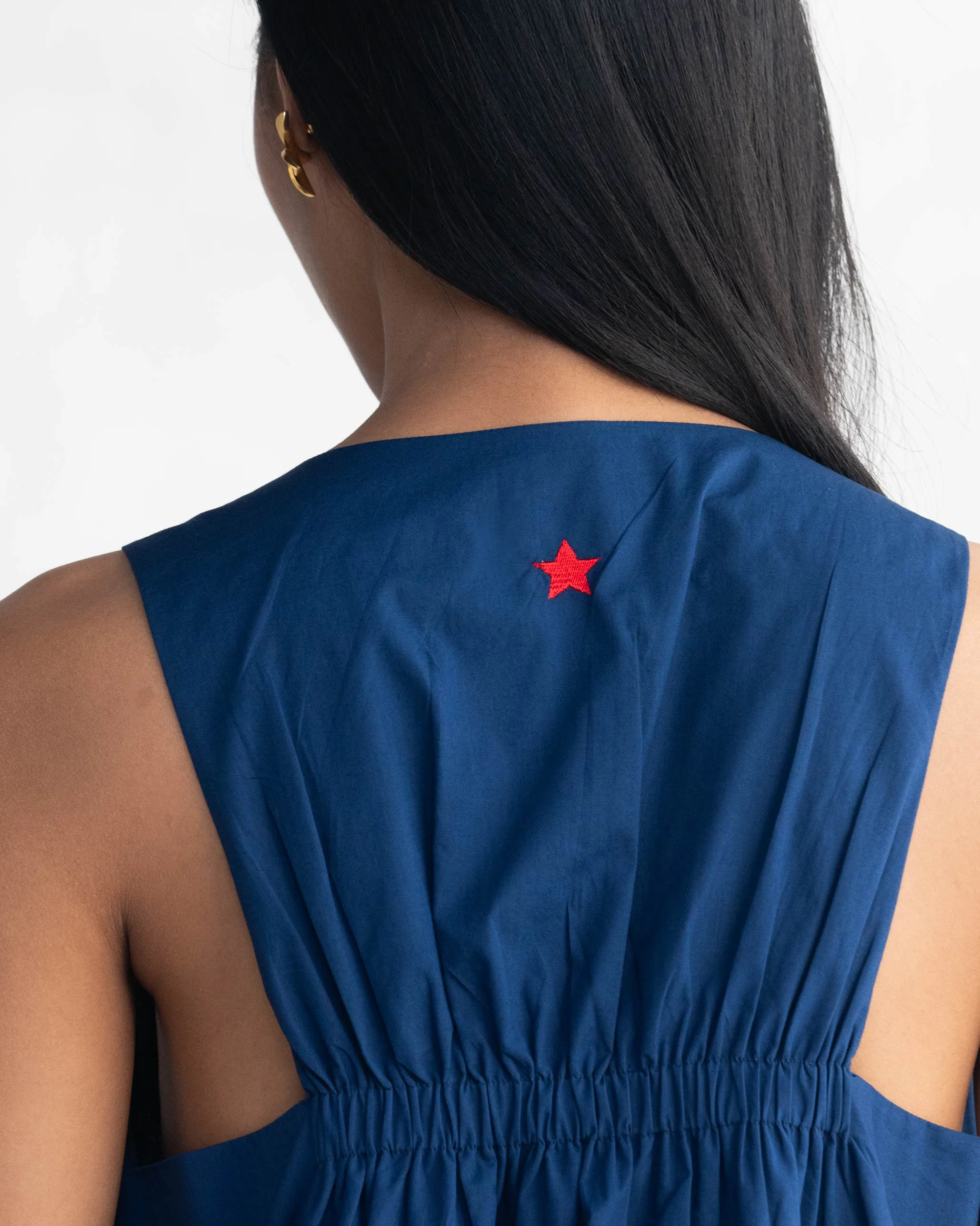 Modern Soft Short Racerback Dress - Navy