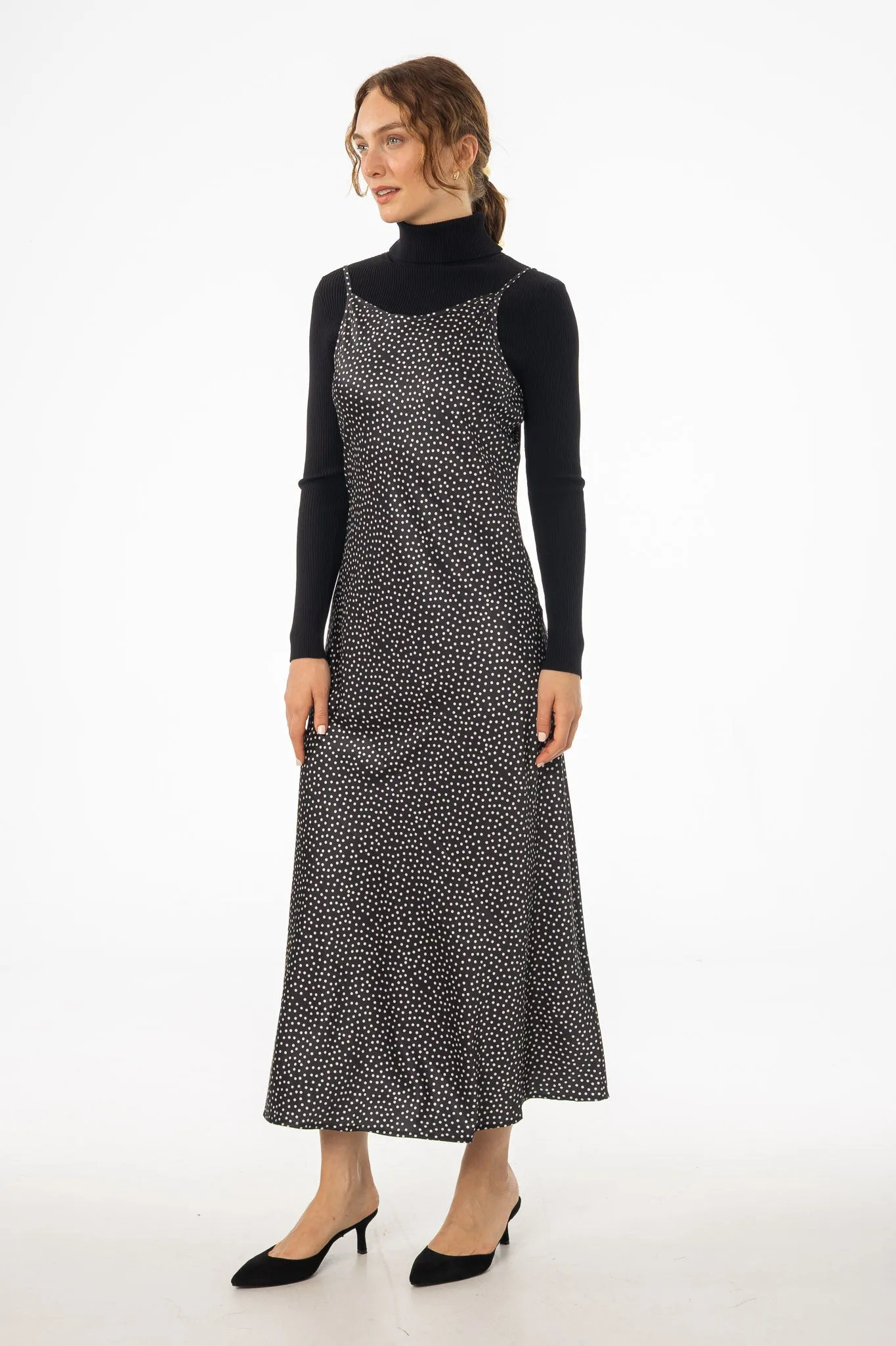 Black Polka Dot Slip Jumper TemperatureRegulatingFabric