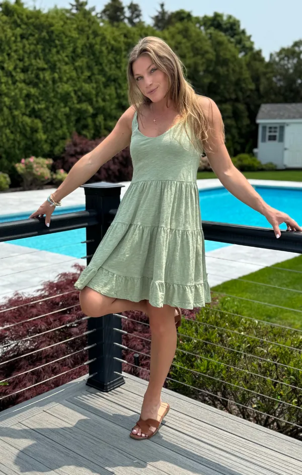 Fall Flow Tiered Tank Dress