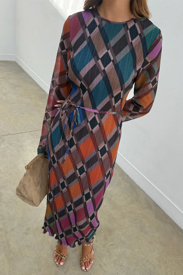 Chic formal attire Check Soho Dress