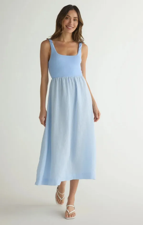 Sleeveless Knit Combo Dress Dreamy Silhouette