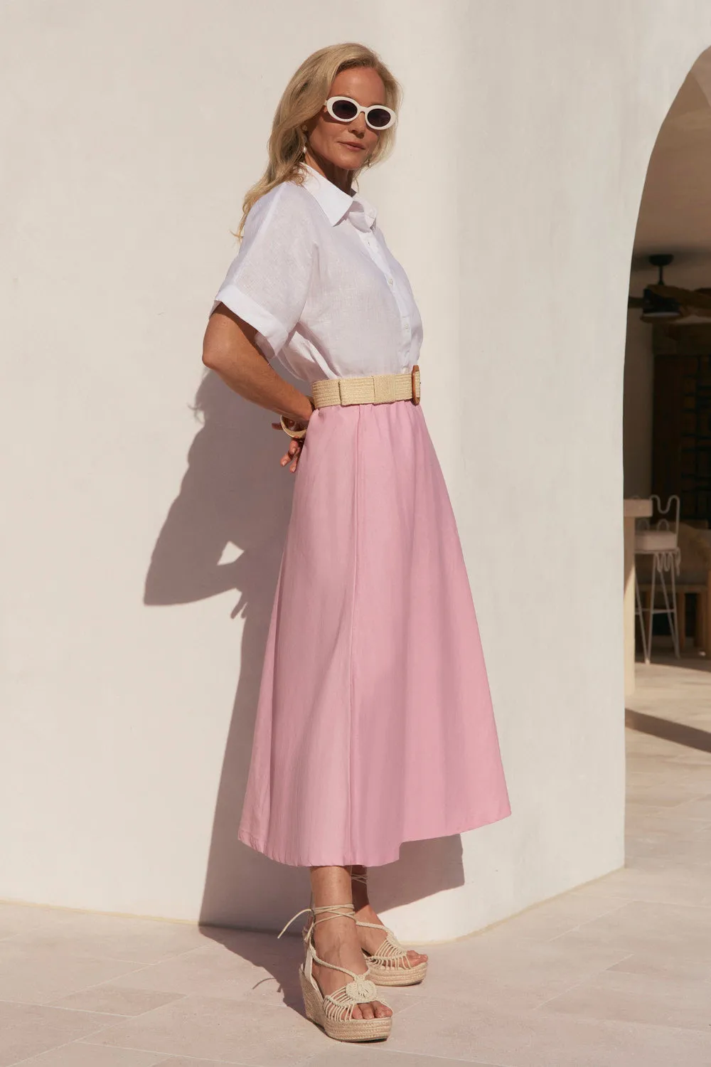 Sabina Skirt in Peony Bold Edge