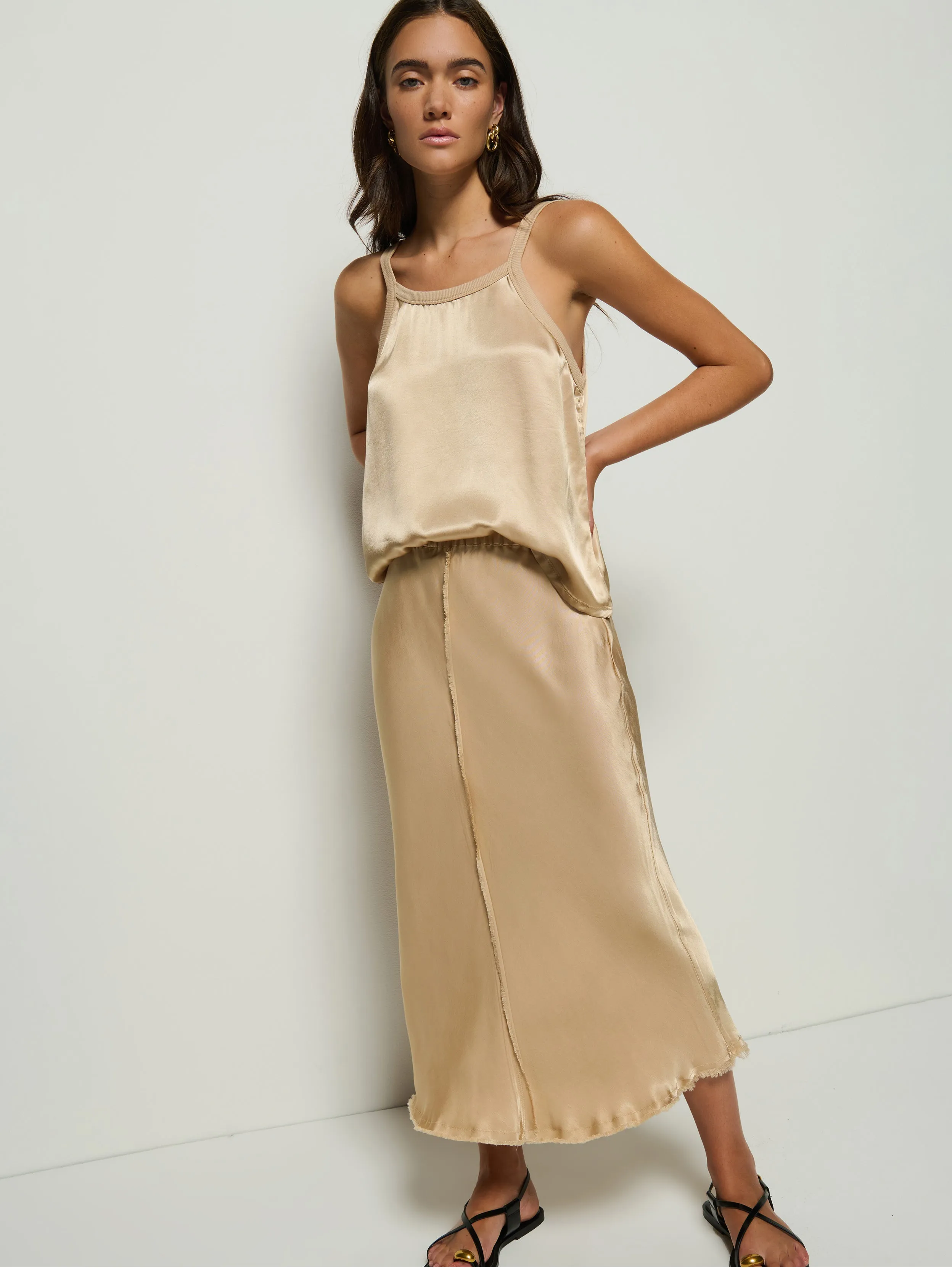 Style Essential Lola Bias Midi Skirt