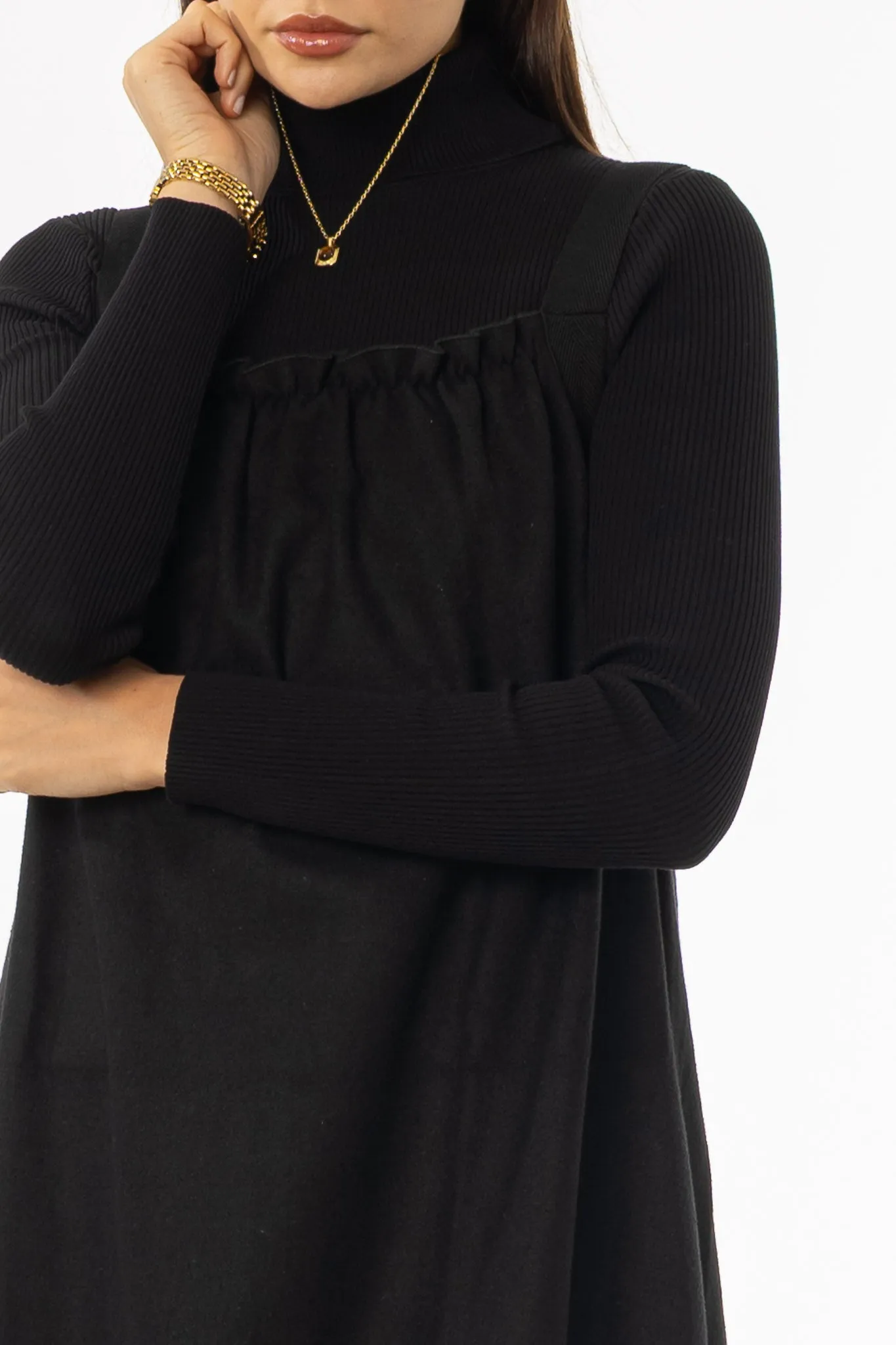 Black Wool Feel Jumper Sophisticated Fit