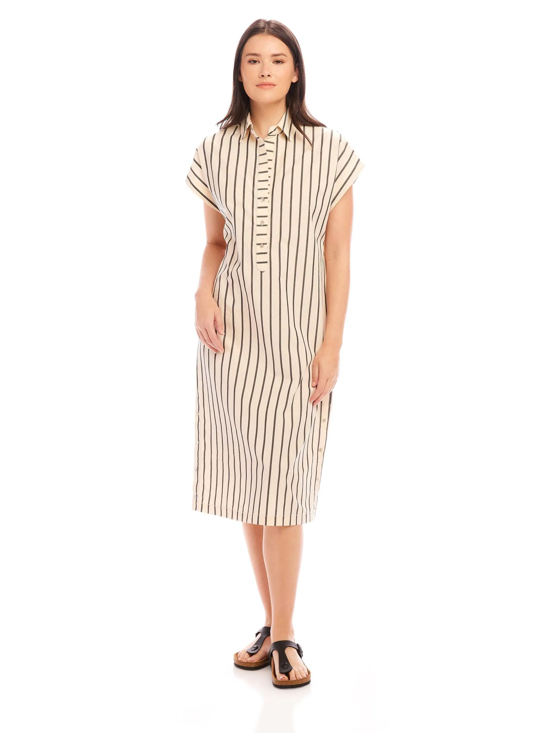 Lucia Stripe Dress Work Option Chill Fashion