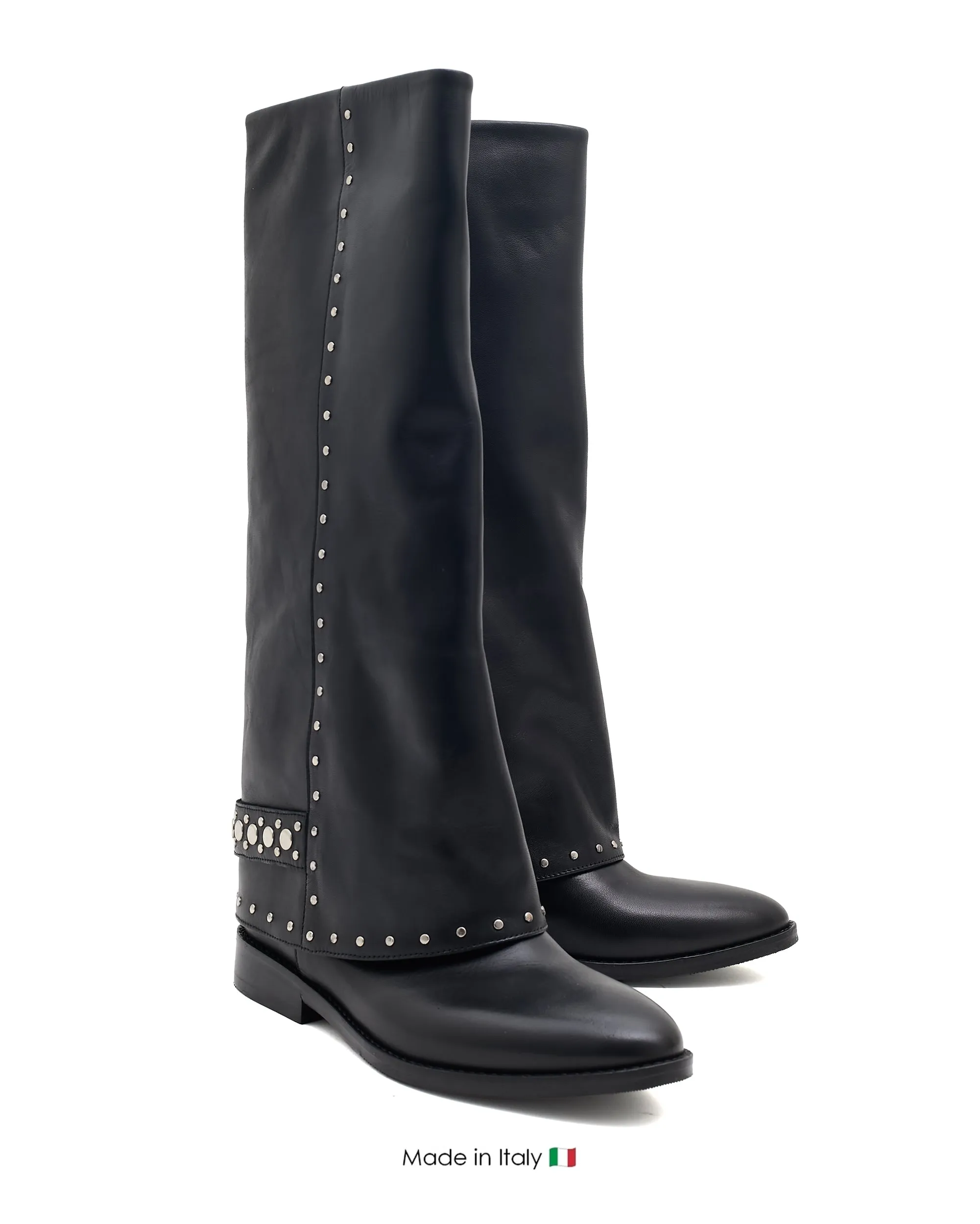 Mid Cut chemical-resistant Isabel Black/Nickel Leather