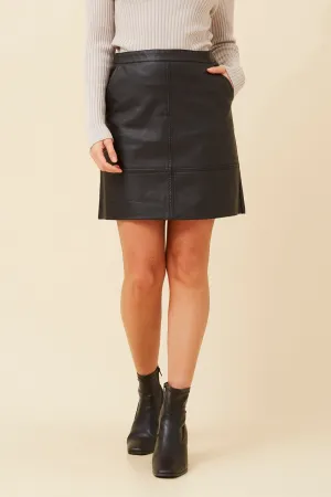 Season To Season Lightwear Look JUNIPER VEGAN LEATHER MINI SKIRT