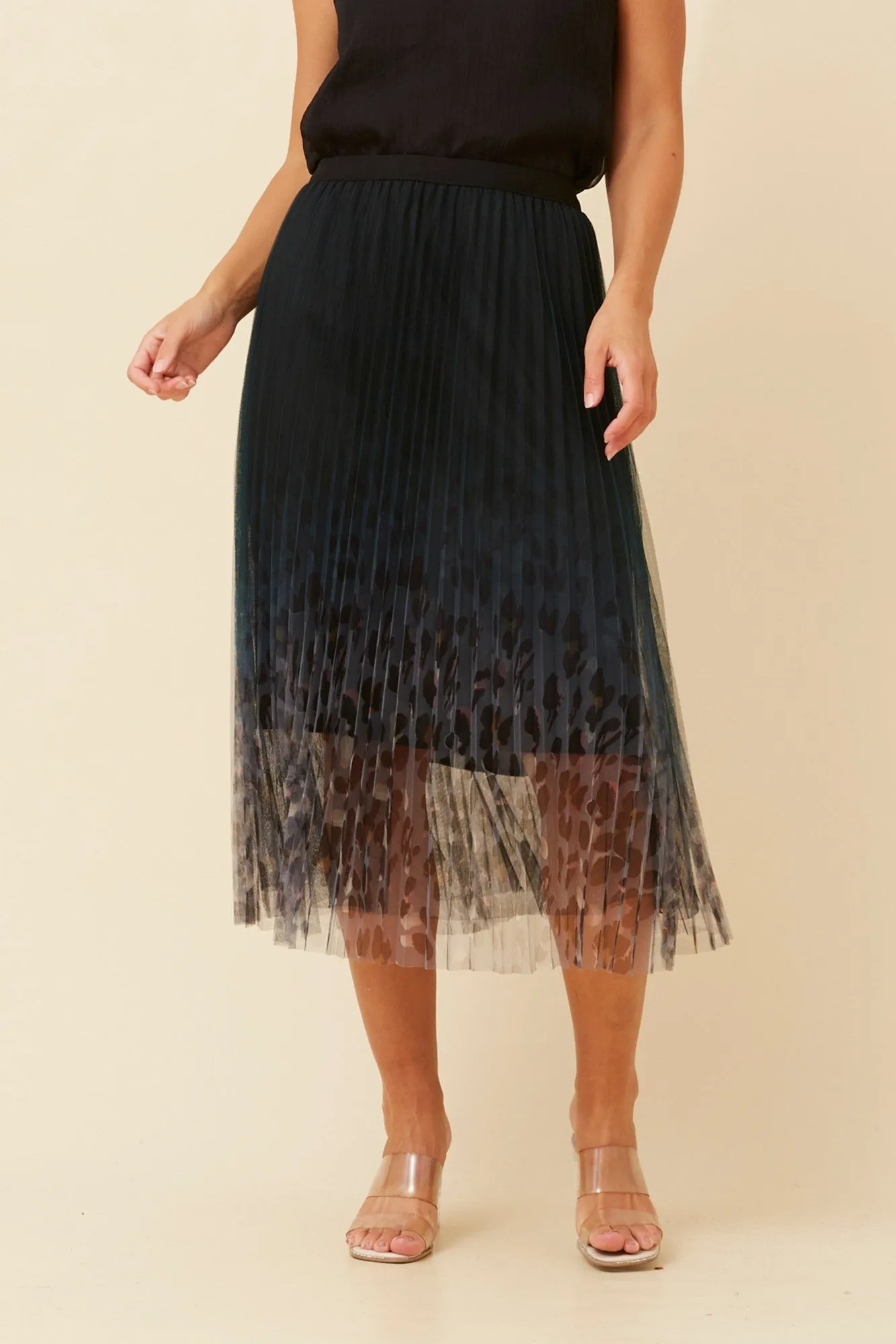 Fall Favorite LANDON ANIMAL PRINT PLEATED SKIRT