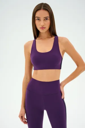 Stretchy Band Comfort during sports Ella Airweight Bra - Black Currant/Indigo