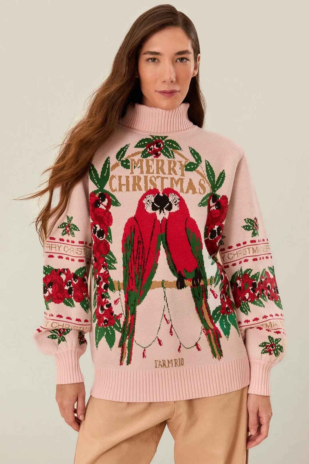 Workday Fit Merry Christmas Knit Sweater