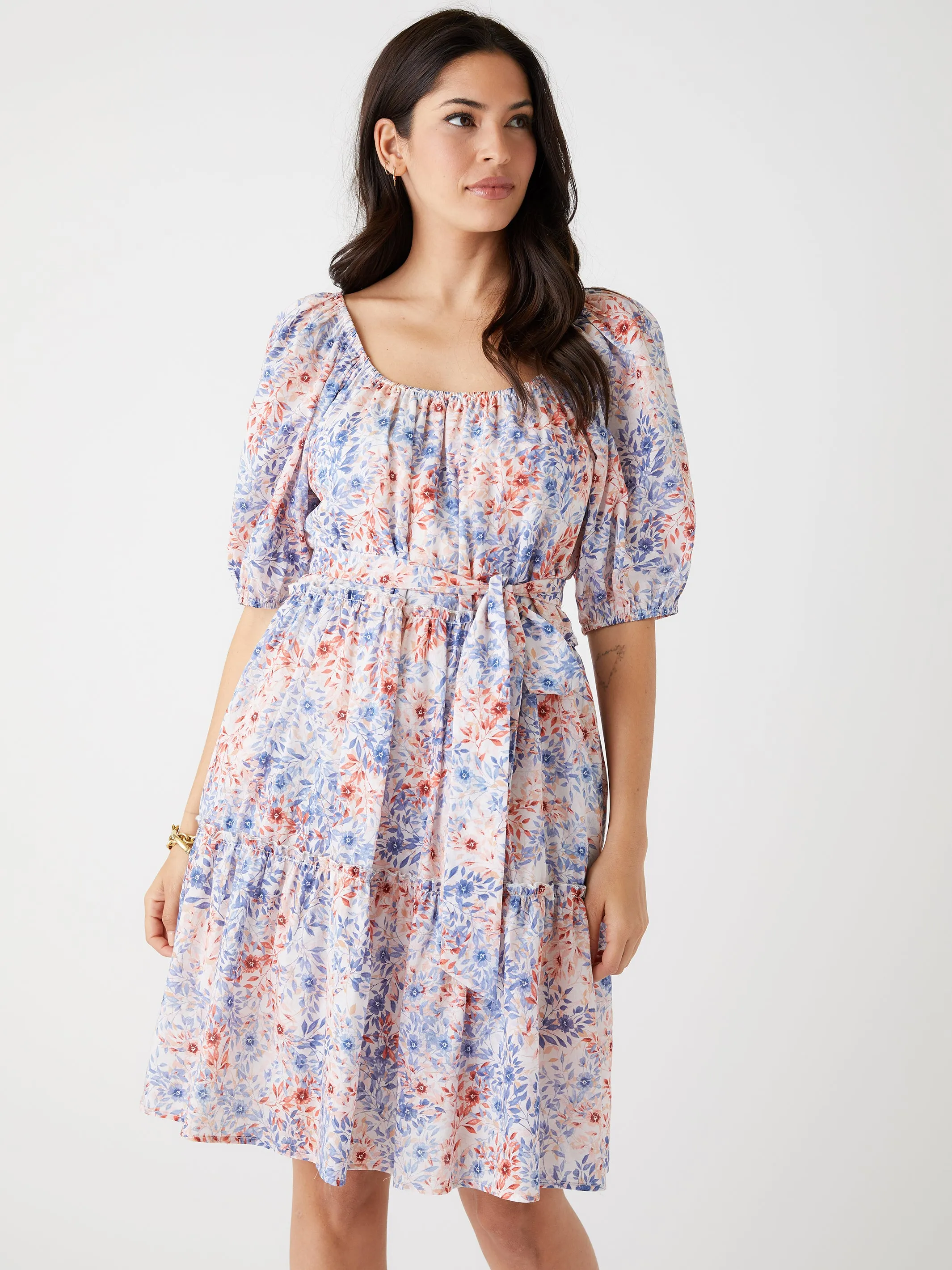 Tiered Short Dress Smart Edge Relax Form