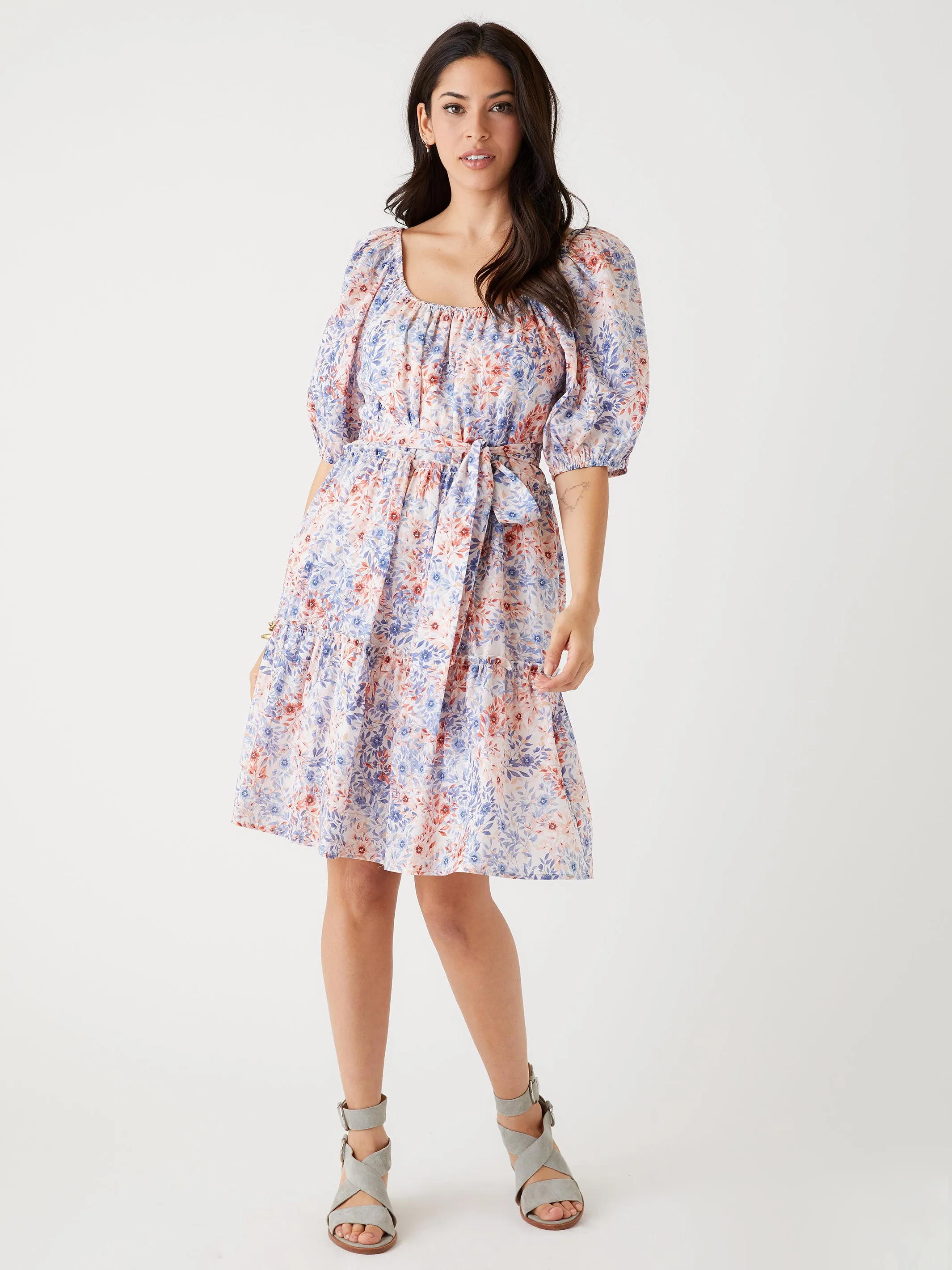 Tiered Short Dress Matte Look