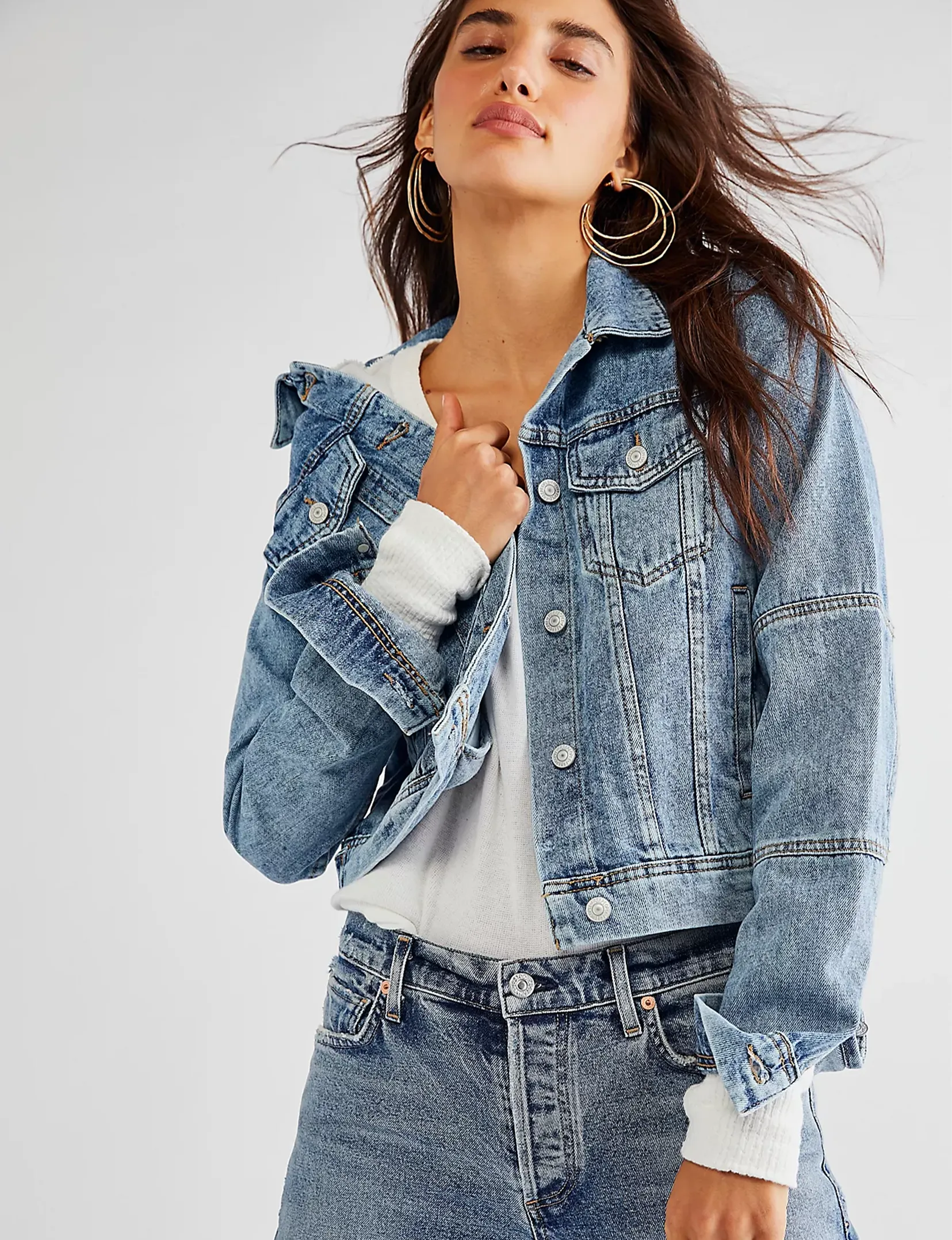 Rumors Denim Jacket, Light Indigo Comfortable Urban Piece