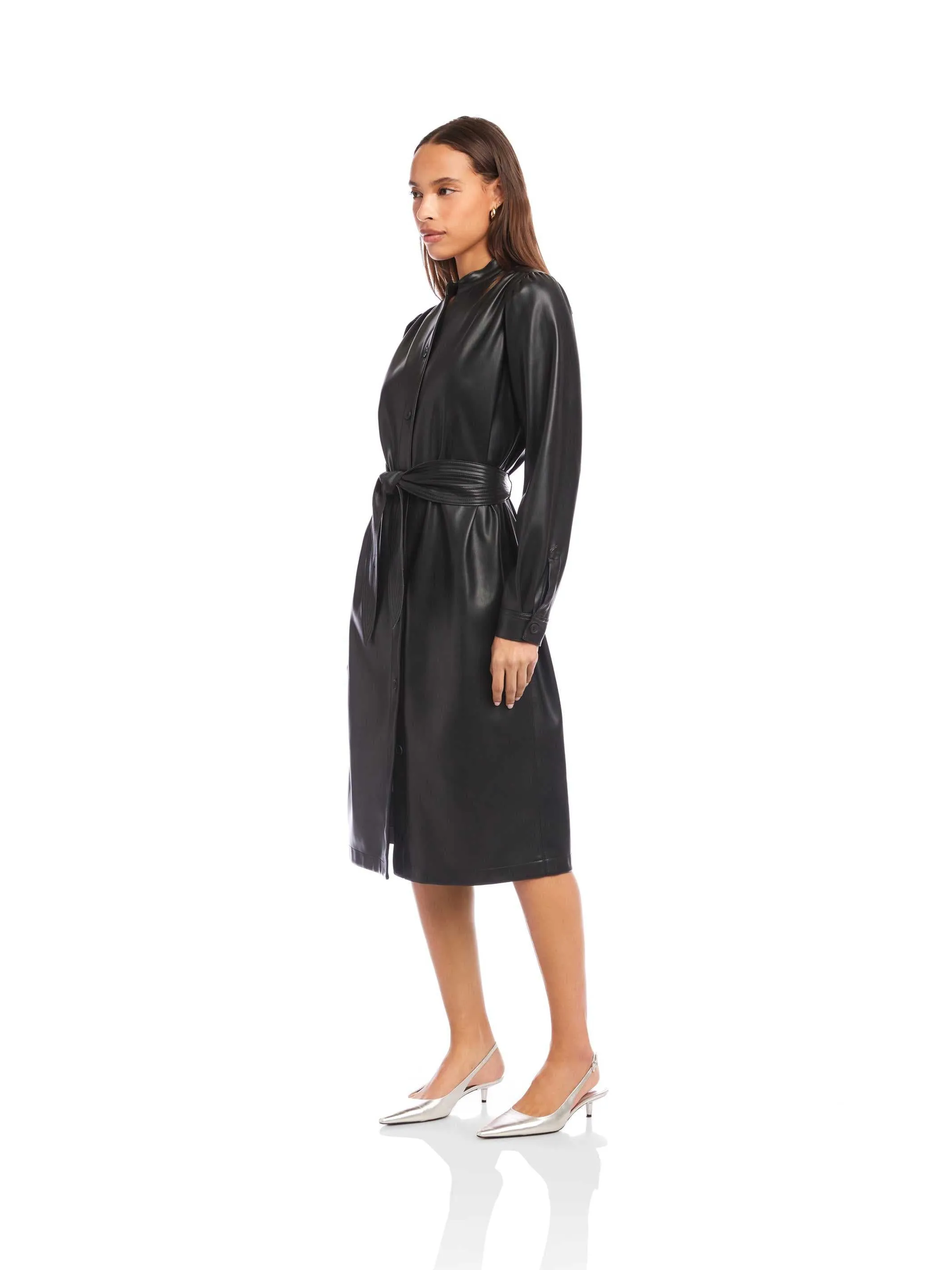 Jennifer Faux Leather Dress Happy Glow Layering Piece