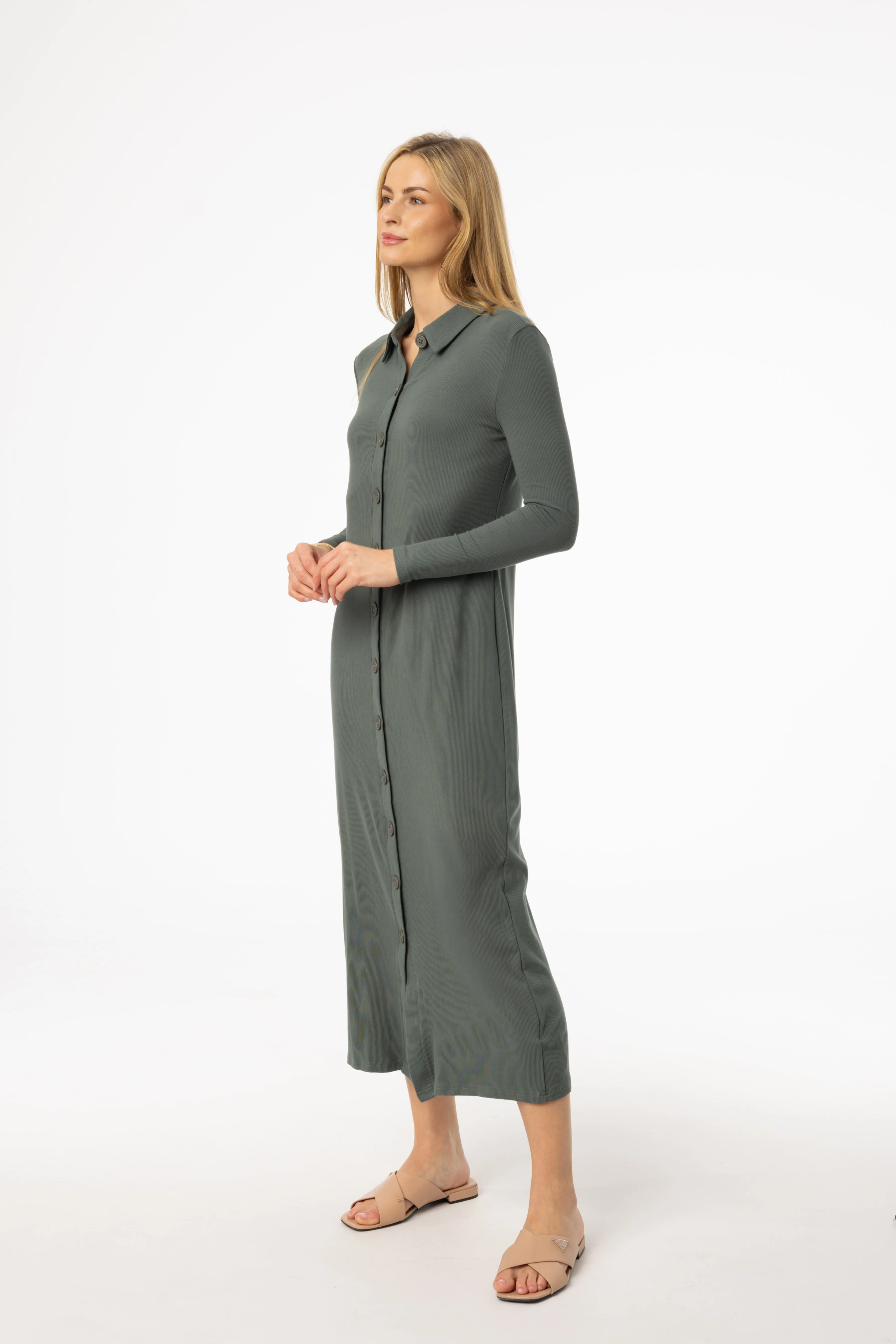 Sage Cardi Maxi Dress Smart Shape
