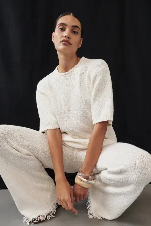 SUE OFF WHITE OVERSIZED KNIT TEE Under Layer