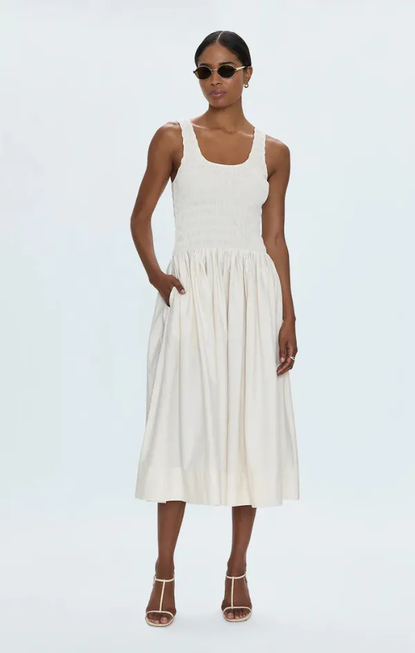 DeepPocketStyle Alessia Smocked Drop Waist Dress