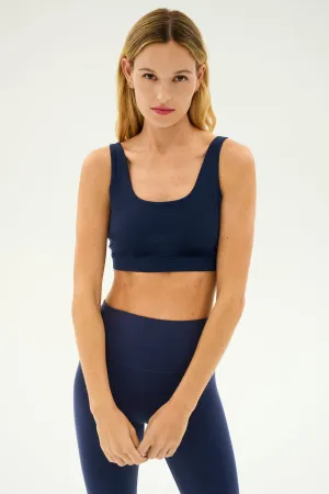 Sprint Rigor Bra - Indigo Open-back seams
