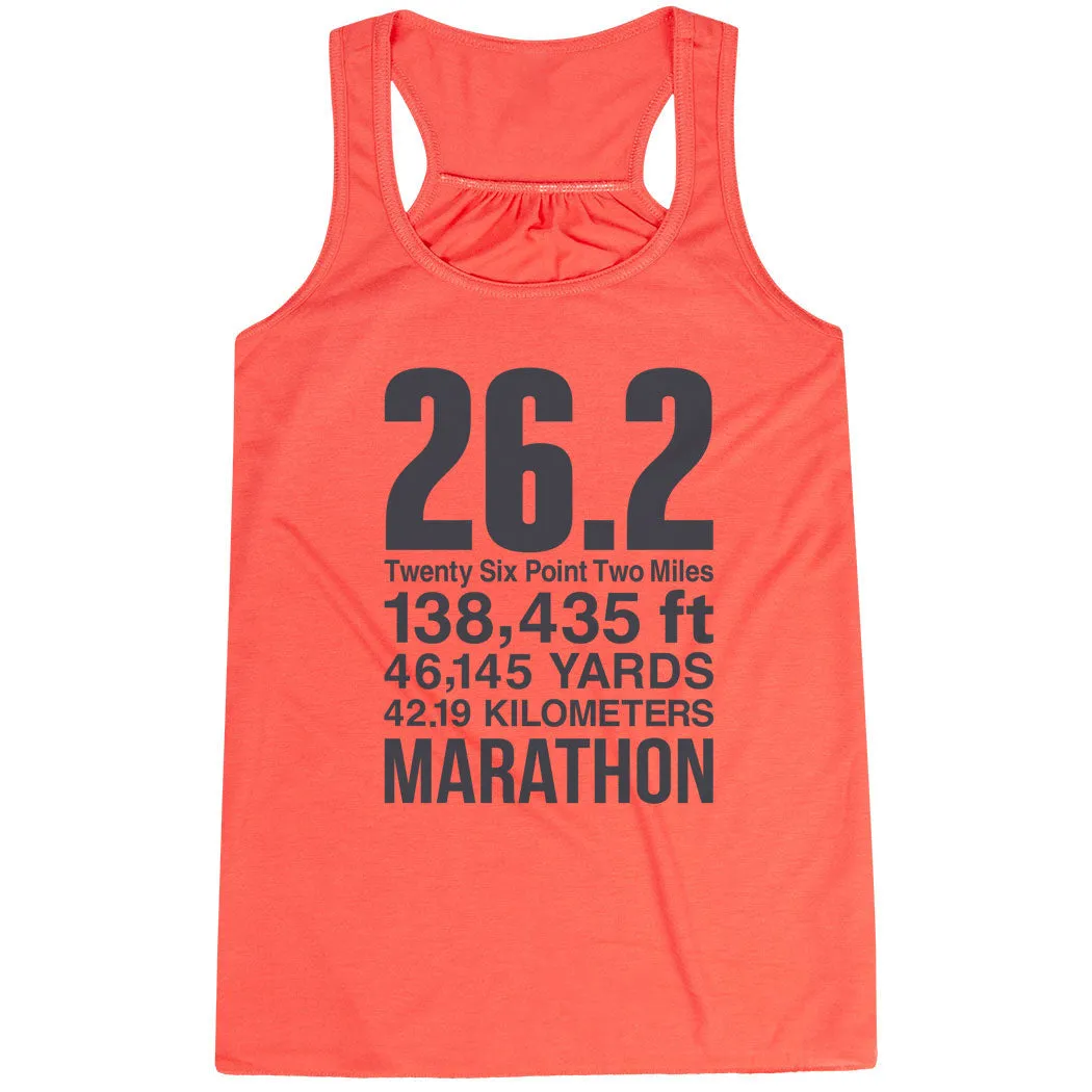 Flowy Racerback Tank Top - 26.2 Math Miles high - visibility