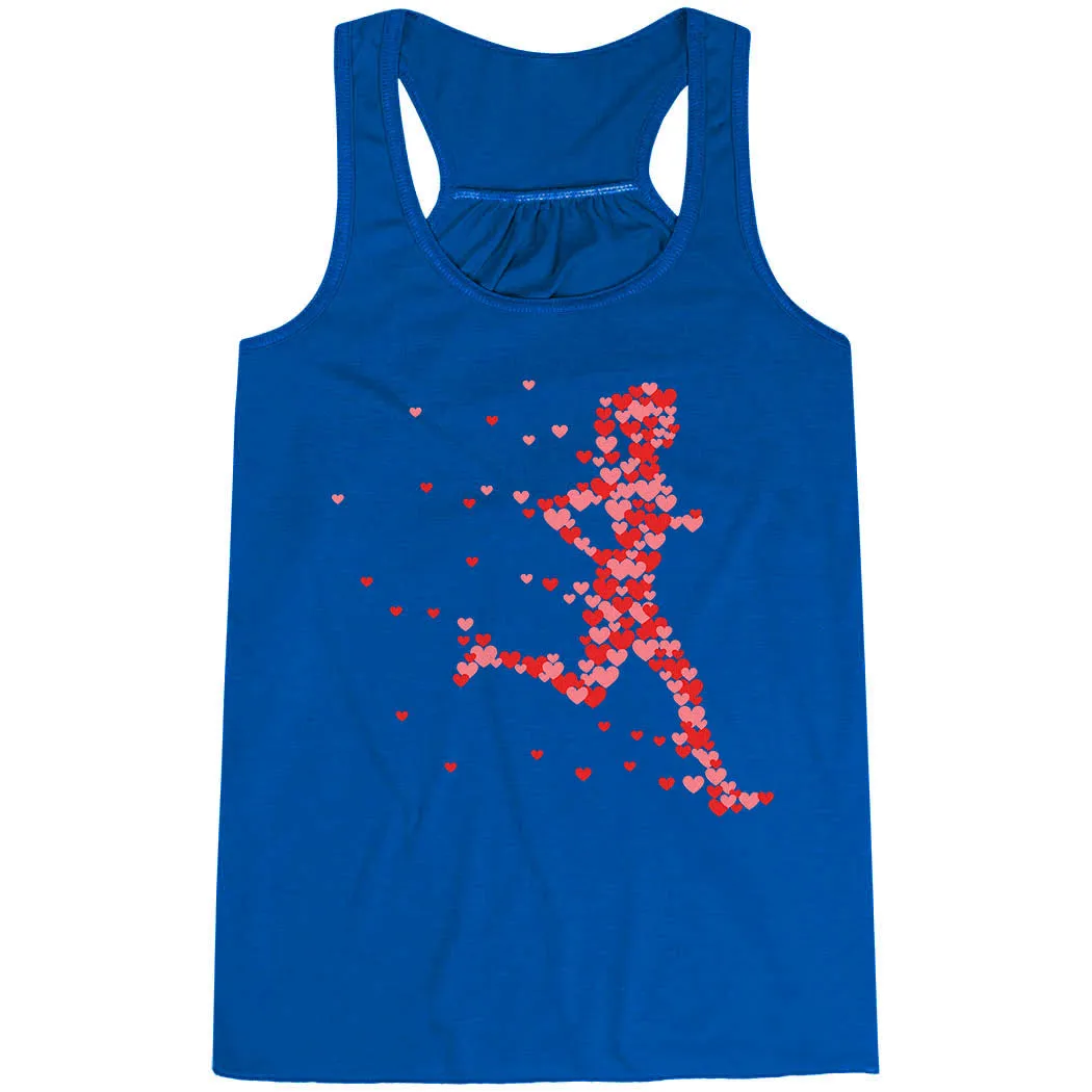 Non Restrictive Flowy Racerback Tank Top - Heartfelt Runner Girl