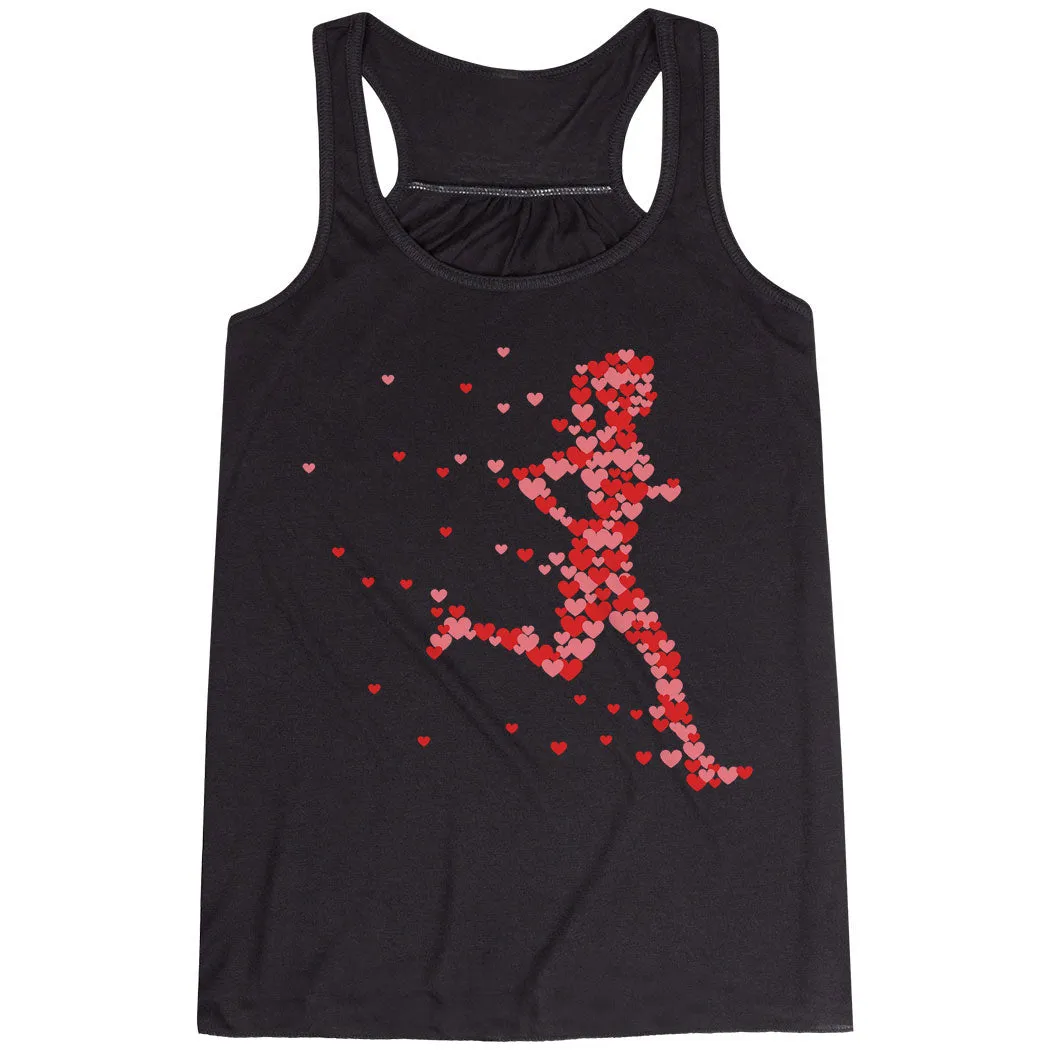 Flowy Racerback Tank Top - Heartfelt Runner Girl Advanced Technology Anti Ride Up Design