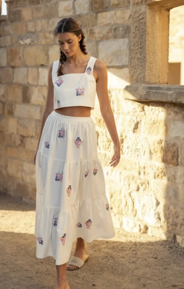 Texture Mood Stevie Embroidered Skirt Set
