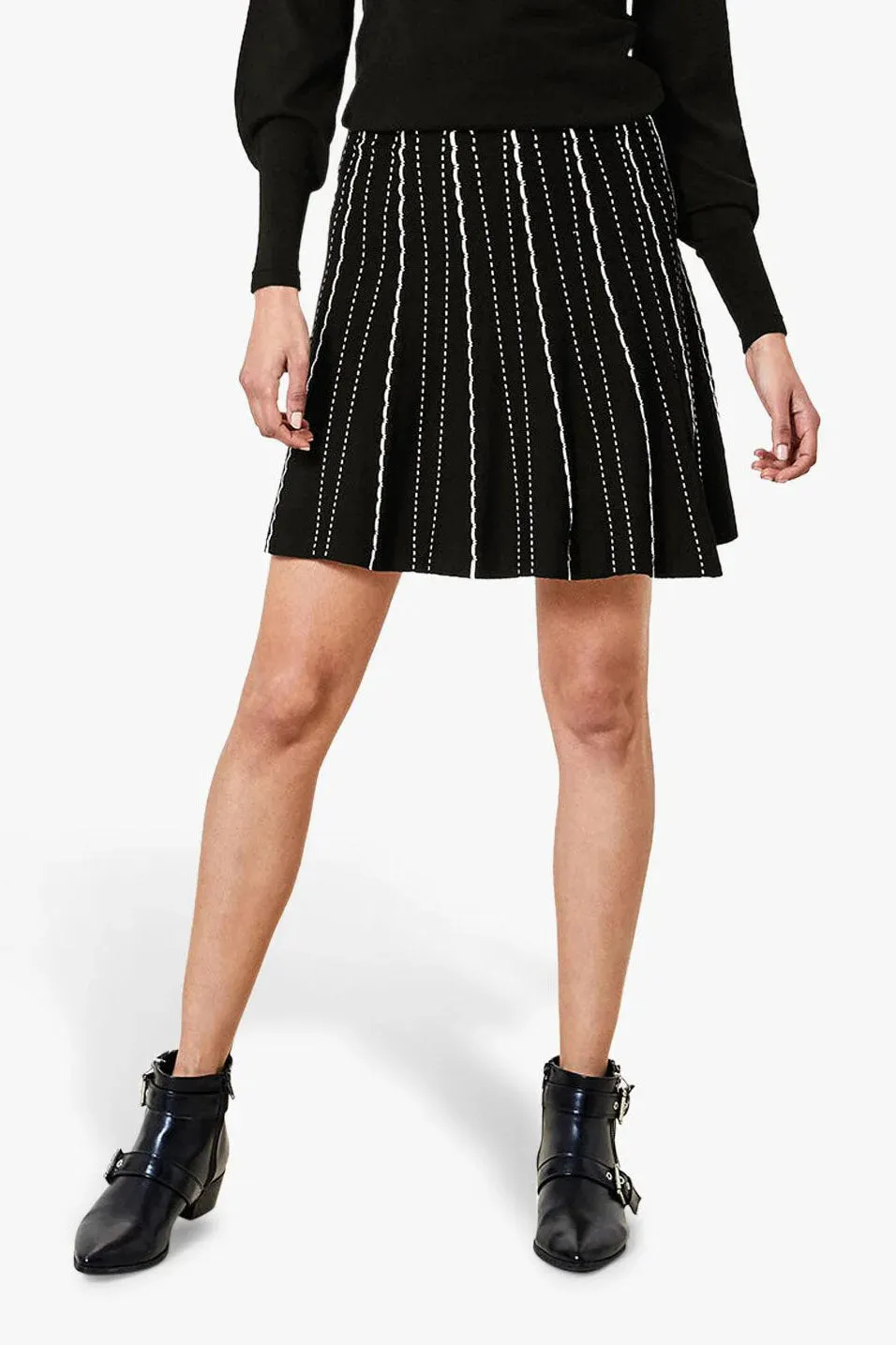 Blogger Favorite Stitch Striped Skater Skirt