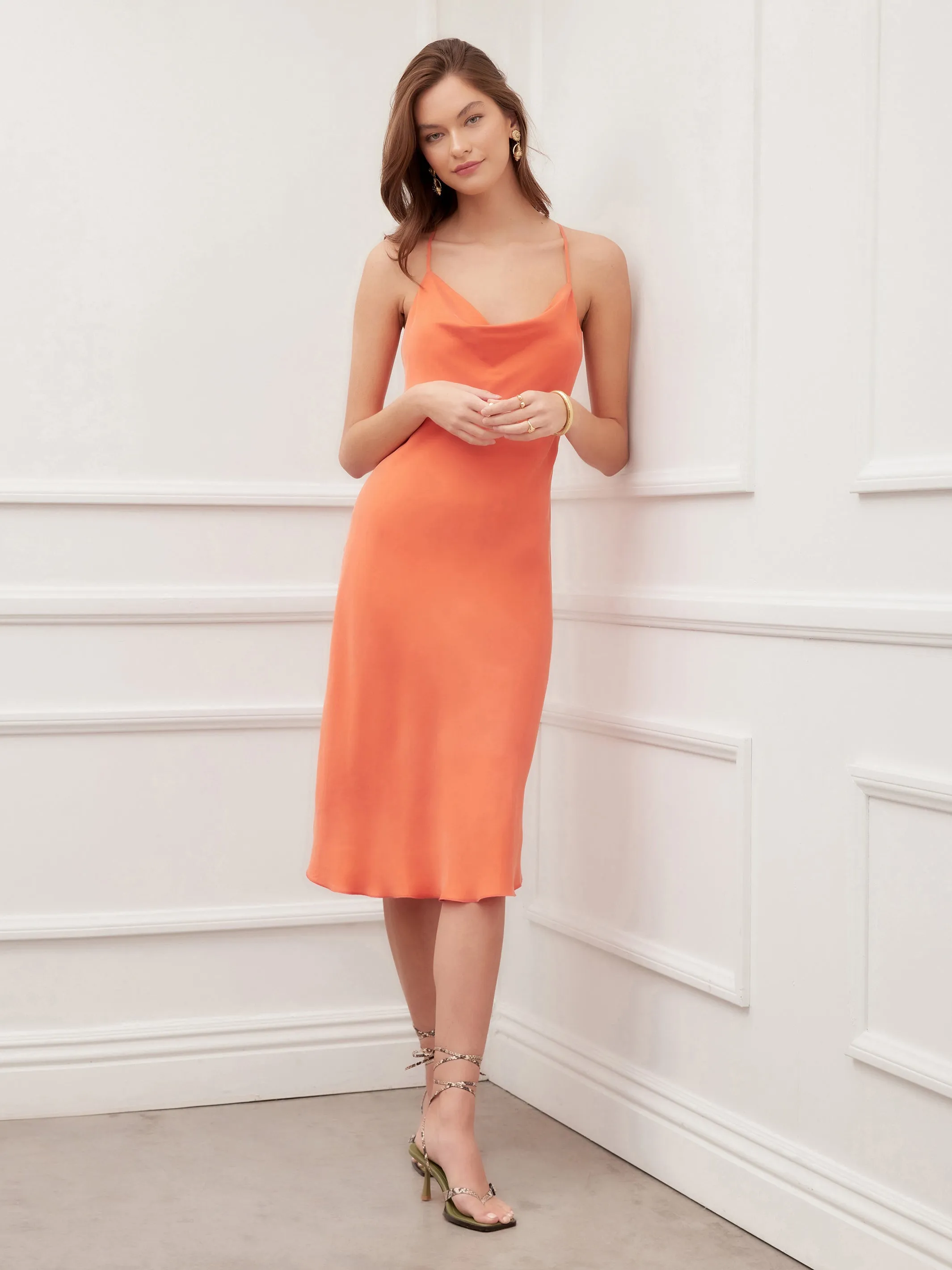 Non-Iron Functional-Design Racerback Bias Dress