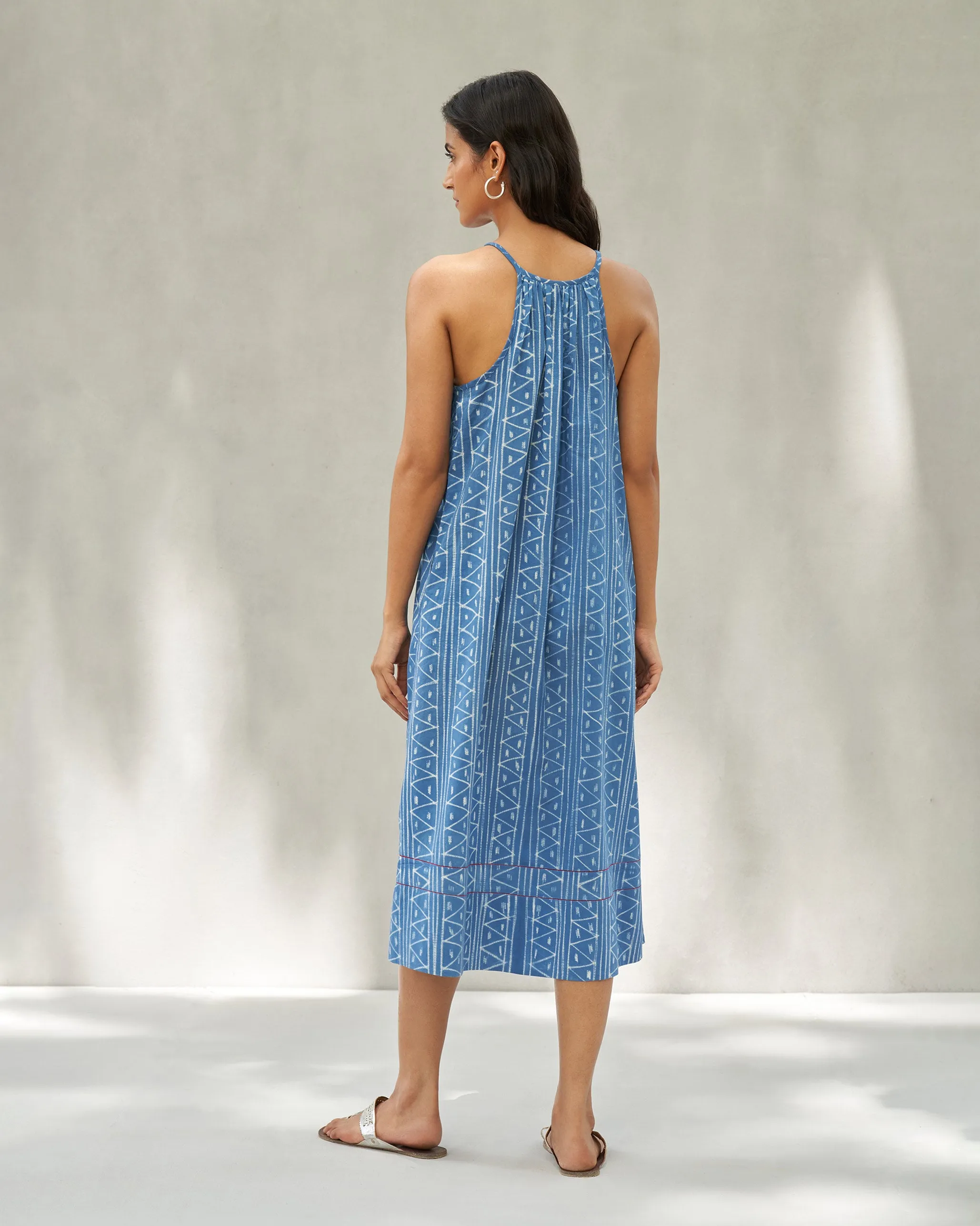 Strappy Dress - Blue tailored look