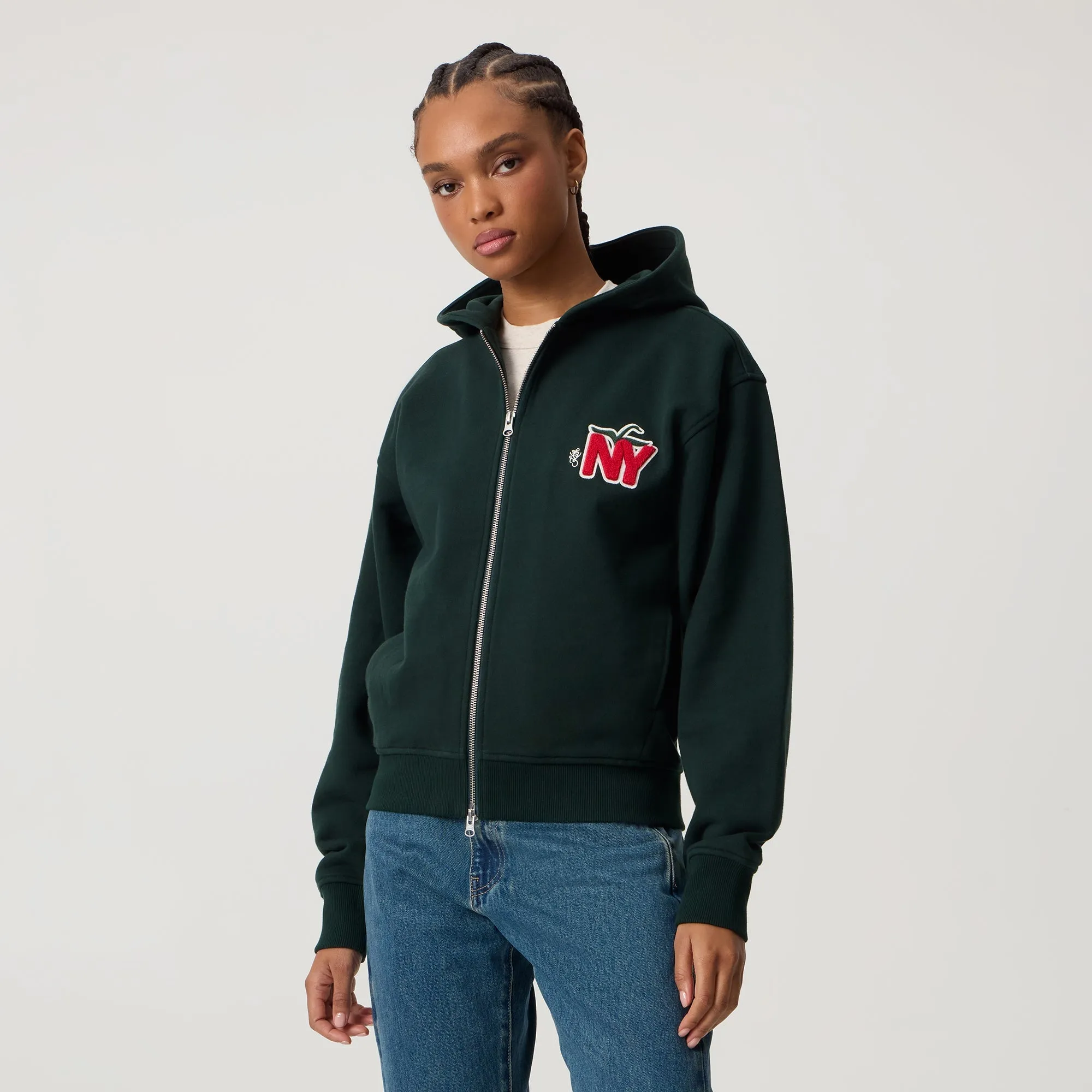 bead accents right for spring Kith Women Tanner NY Apple Hoodie - Stadium