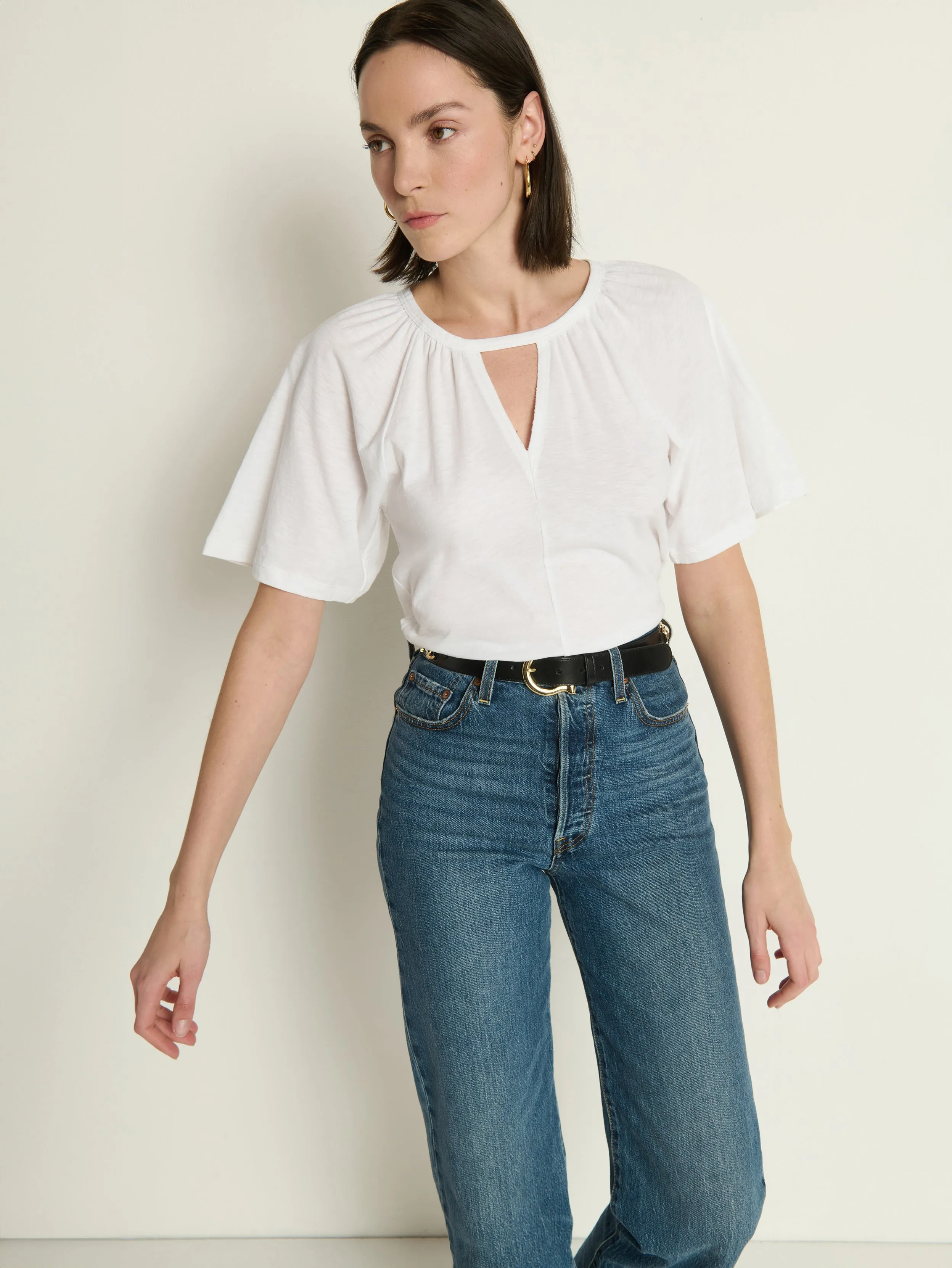 Quick Release Hem Layered Look Wear Tracy Keyhole Top