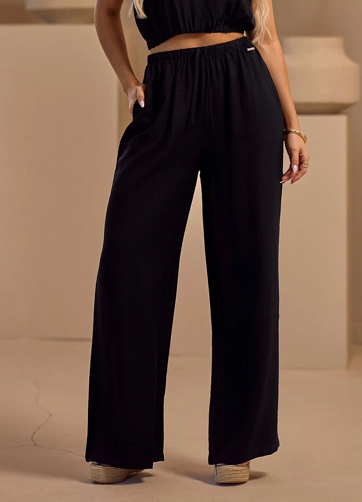 All Day Comfort Fit SecureClosureSystem Gym King Signature Woven Trousers Petite - Black